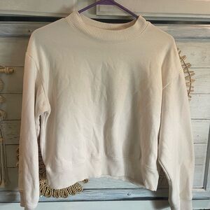 A New Day Cream Ribbed Crewneck Top